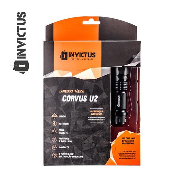 LANTERNA LED TÁTICA CORVUS U2 - INVICTUS