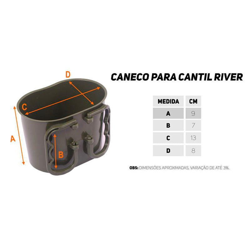 CANECO PARA CANTIL POLIPROPILENO PRETO