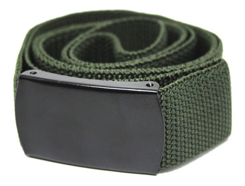 CINTO PADRÃO EXERCITO BRASILEIRO NYLON VERDE FIVELA PRETA