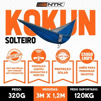 REDE KOKUN SOLTEIRO AZUL - NTK