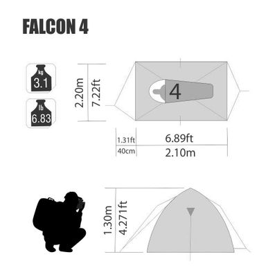 BARRACA FALCON 4 PESSOAS - NTK