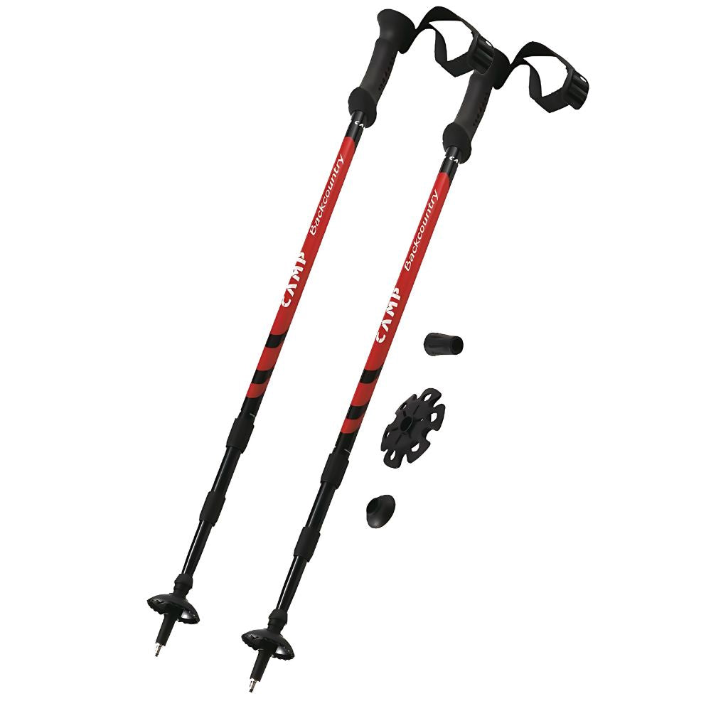 BASTÃO DE CAMINHADA ALUMÍNIO BACKCOUNTRY VERMELHO - CAMP