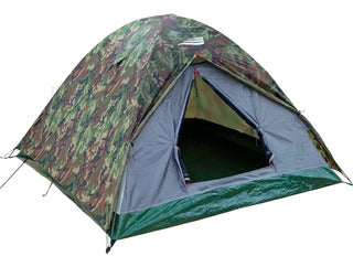 BARRACA SELVAS CAMUFLADA 3/4 PESSOAS COM COLUNA D'ÁGUA DE 1800MM - NTK
