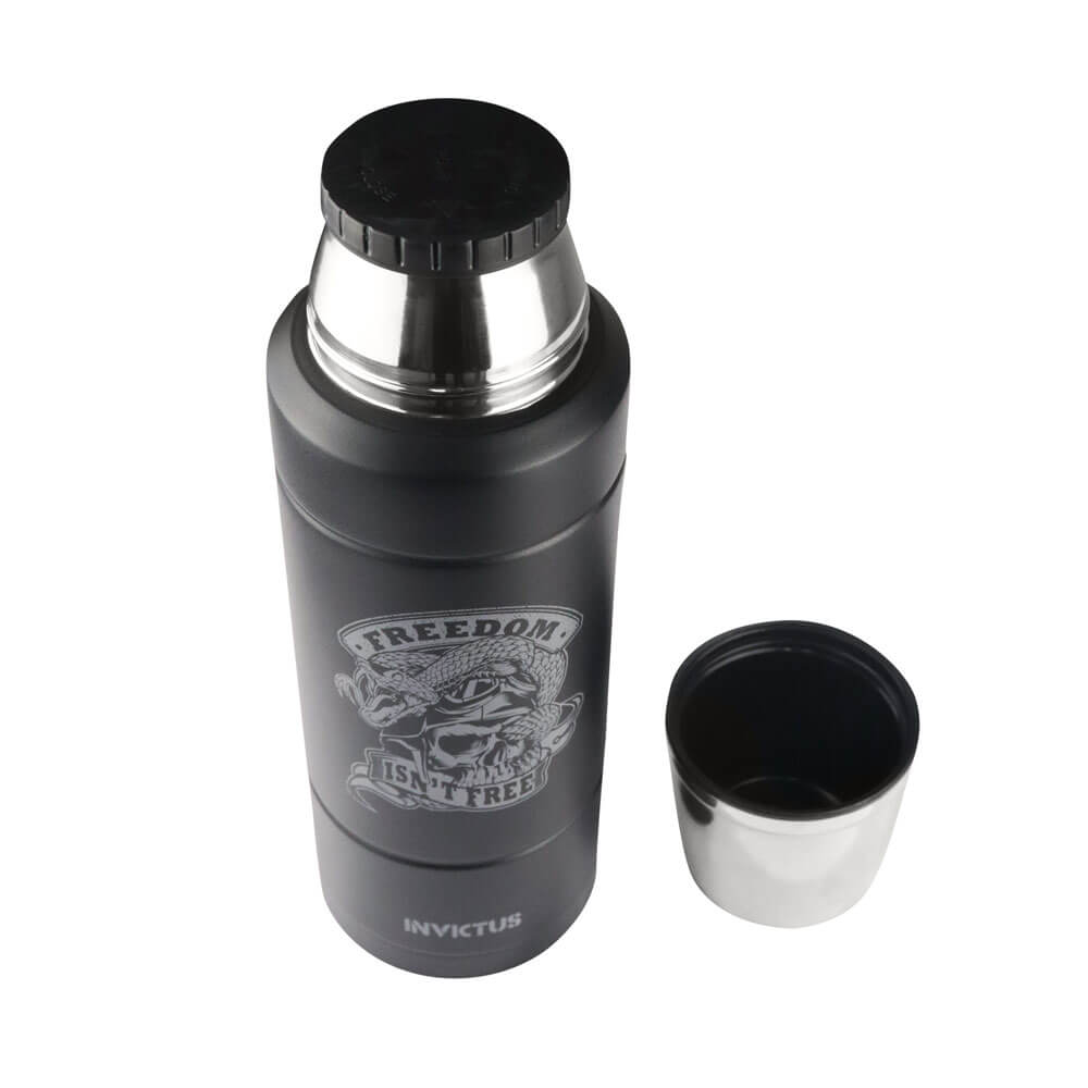 GARRAFA TÉRMICA BATALLION 1 LITRO PRETA - INVICTUS