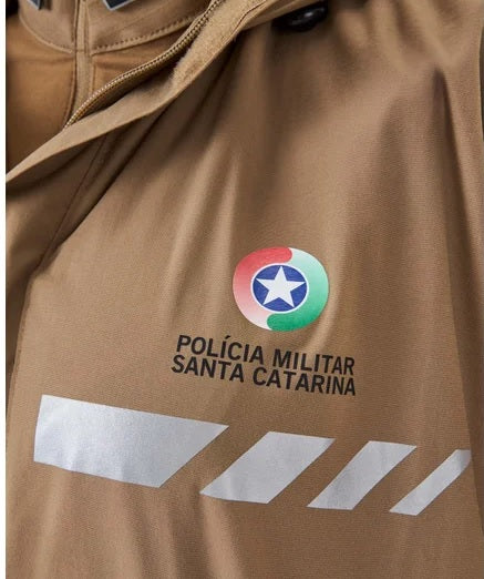 JAQUETA CORTA VENTO PMSC IMPERMÁVEL CAQUI