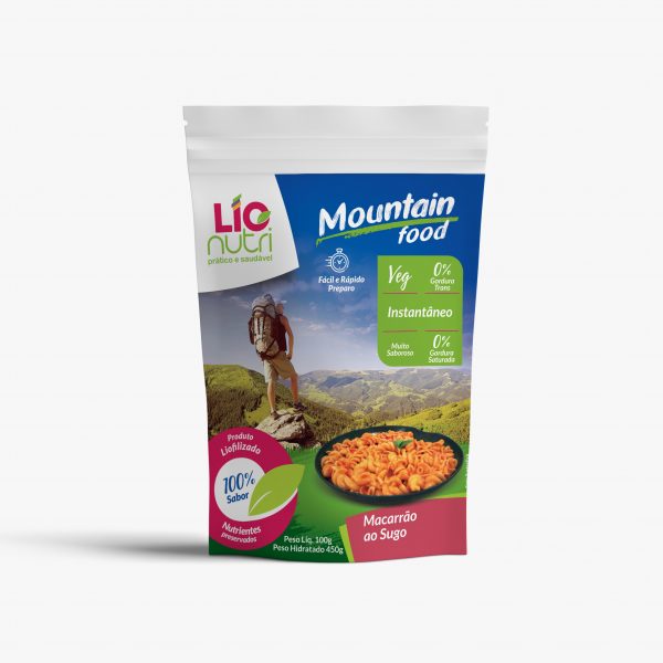 COMIDA LIOFILIZADA MACARRÃO AO SUGO - LIONUTRI
