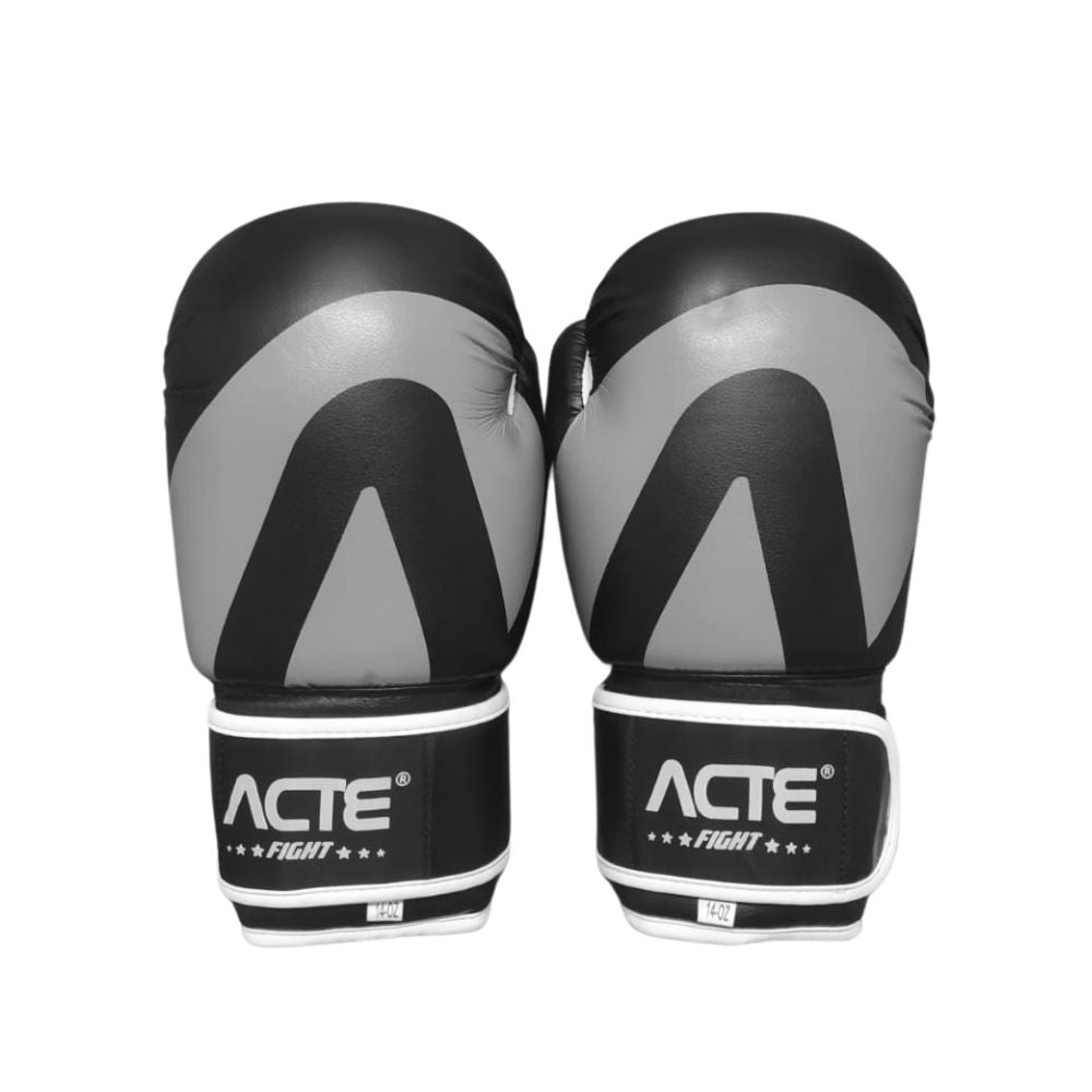 LUVA DE BOXE P10-14 PRETA E CINZA - ACTE SPORTS