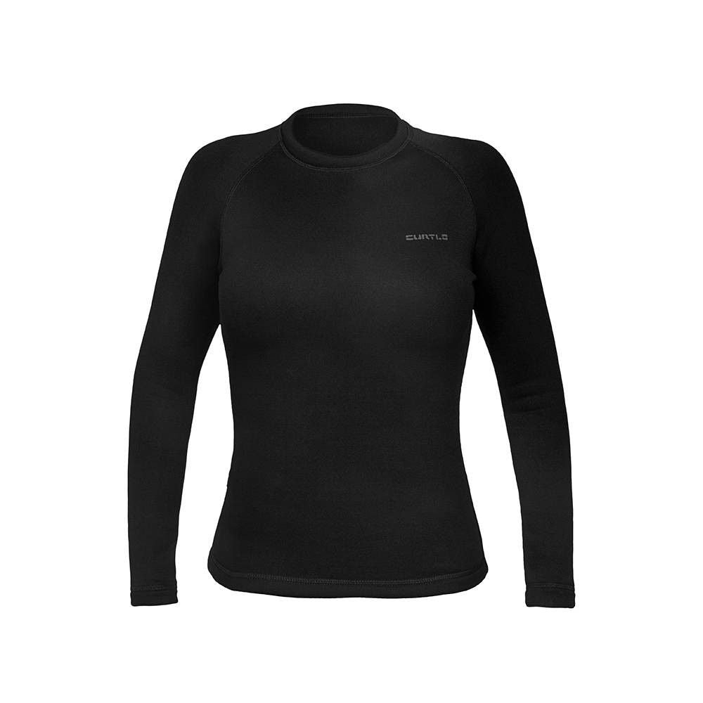 CAMISETA TÉRMICA THERMOPLUS MANGA LONGA FEMININA PRETA - CURTLO