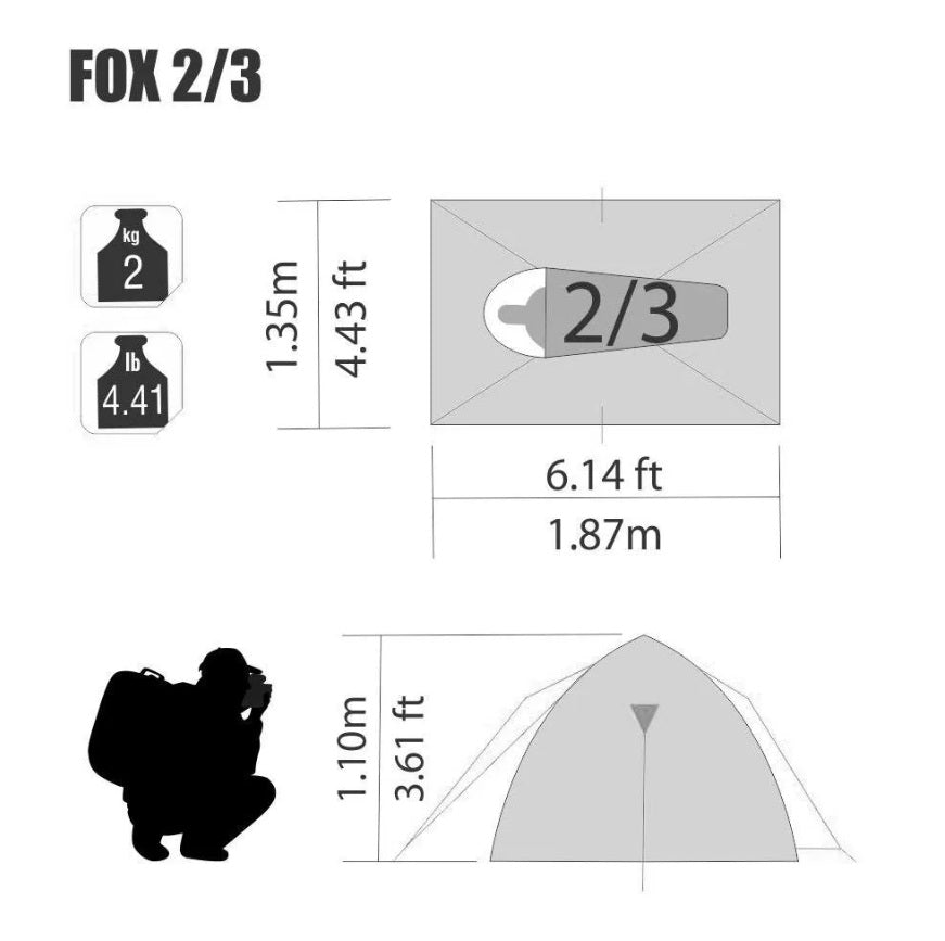 BARRACA FOX 2/3 P - NTK
