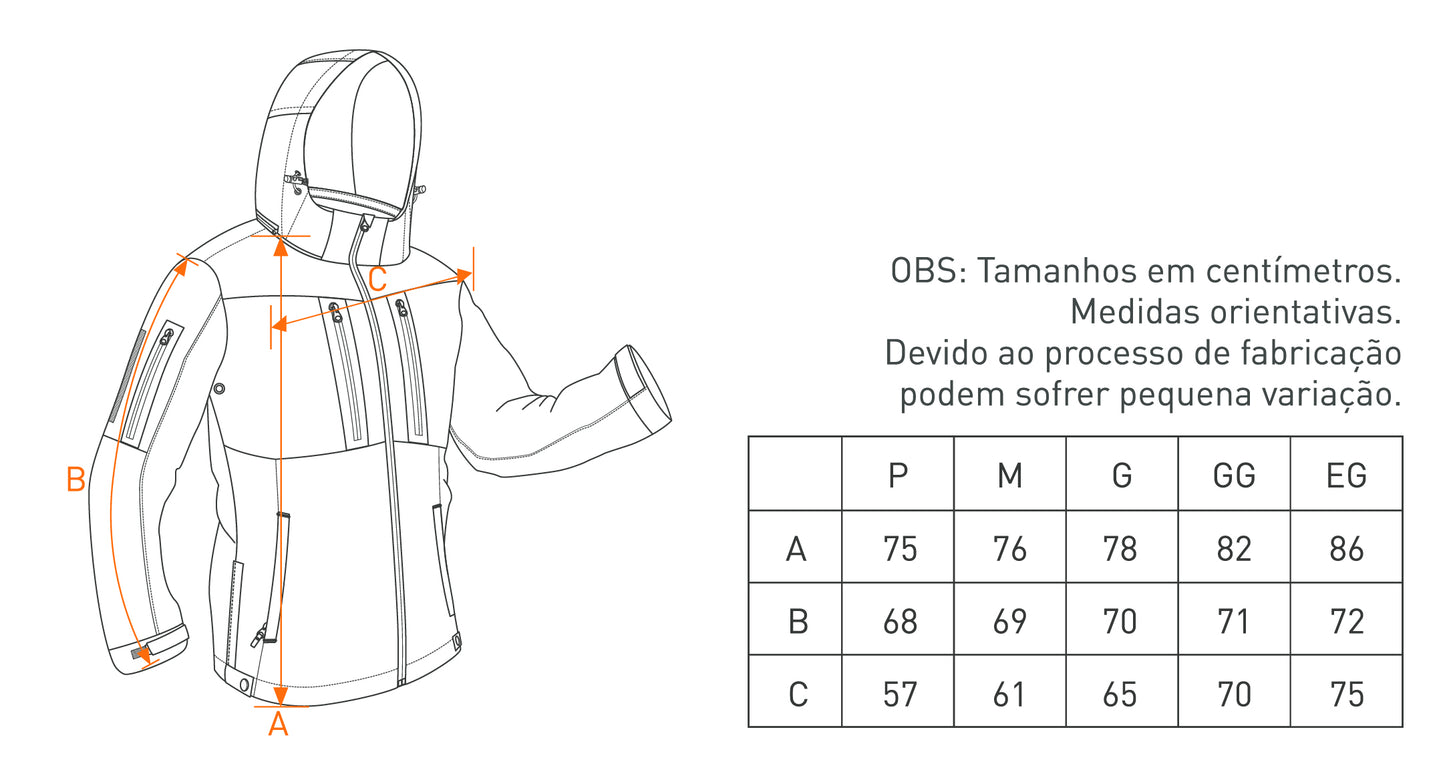 JAQUETA TÁTICA RAIN 2.0 IMPERMEÁVEL PRETA - INVICTUS