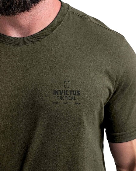 CAMISETA CONCEPT FLAMING SKULL VERDE OLIVA INVICTUS