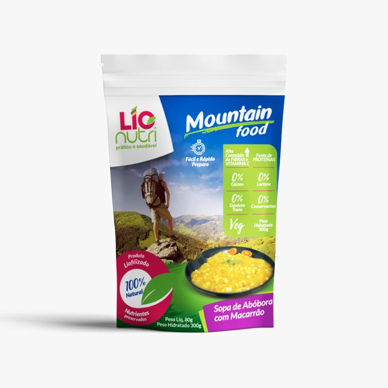 COMIDA LIOFILIZADA SOPA DE ABÓBORA COM MACARRÃO - LIONUTRI