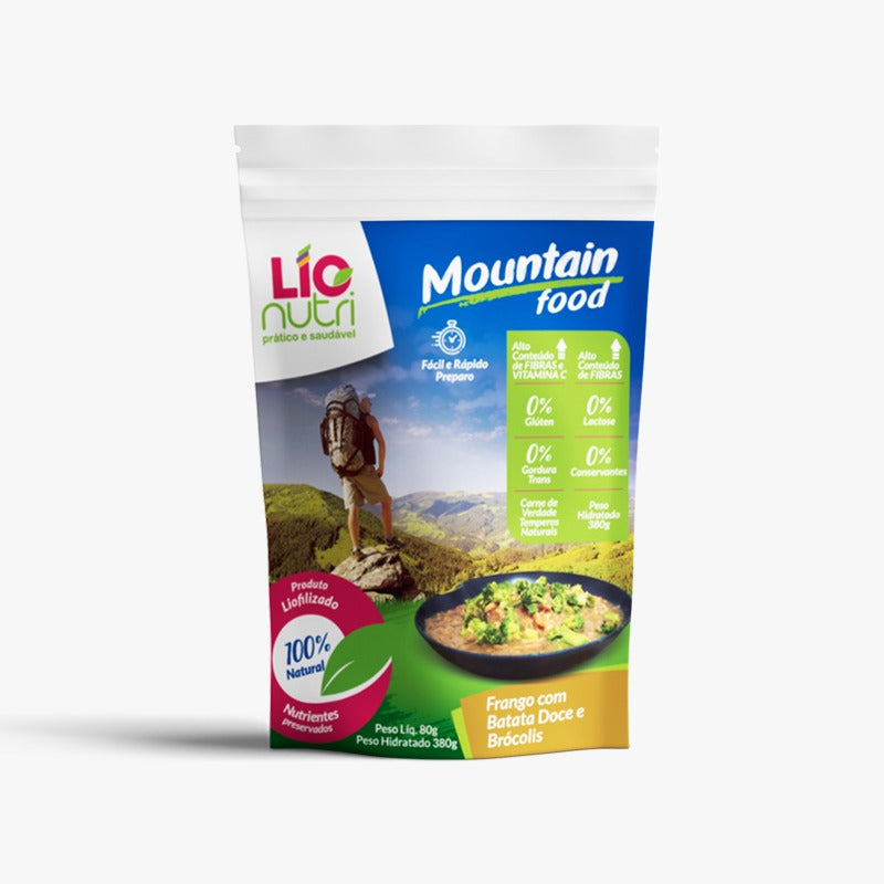 COMIDA LIOFILIZADA FRANGO COM BATATA DOCE E BRÓCOLIS LIONUTRI