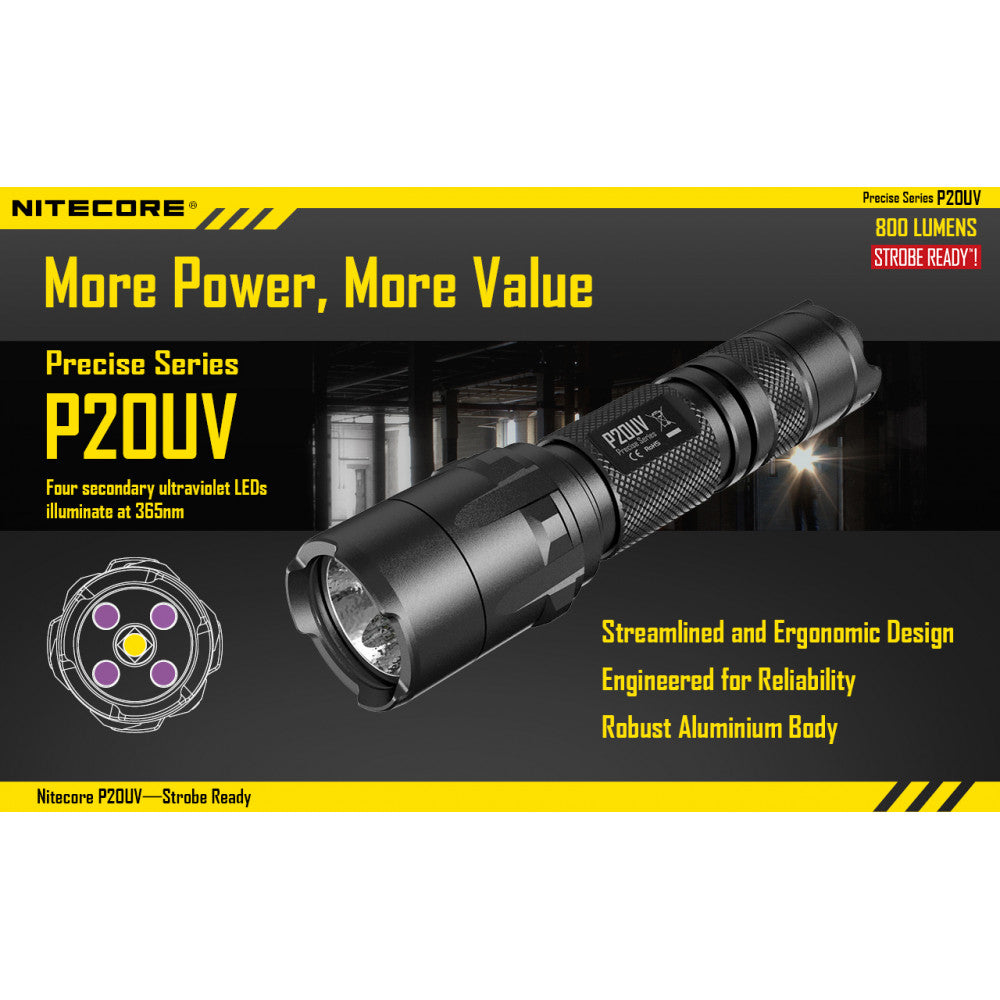 LANTERNA 800LUMENS P20UV - NITECORE