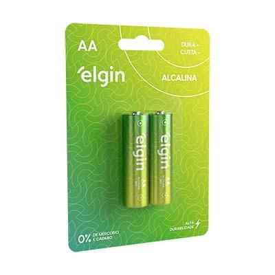 PILHA ALCALINA AA 1,5V LR06 BLISTER C/2 UN - ELGIN