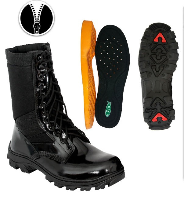 COTURNO TROLLER COM ZIPER PRETO - ATALAIA BY PRICE