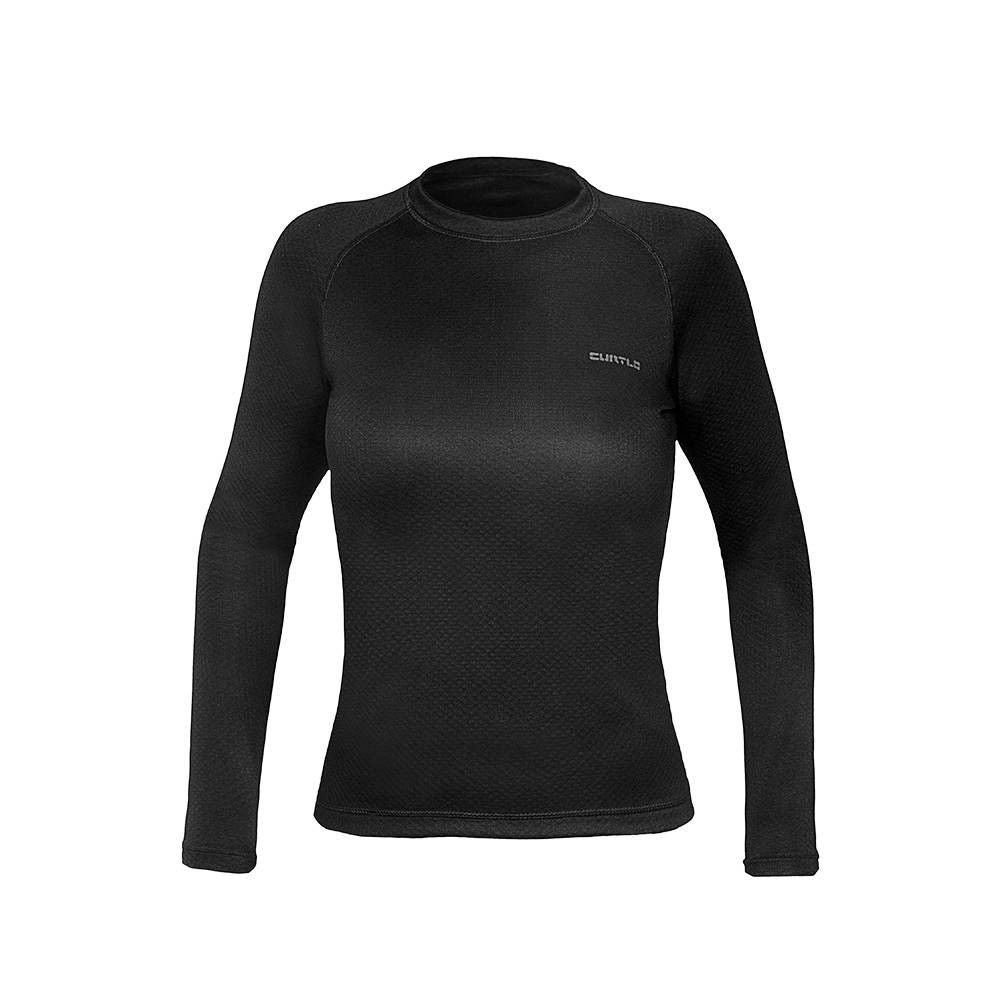 CAMISETA TÉRMICA THERMOSKIN MANGA LONGA FEMININA PRETA - CURTLO