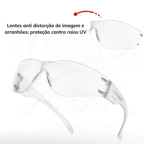 ÓCULOS DE PROTEÇÃO EPI SEGURANÇA INCOLOR SUMMER DELTA PLUS - CBC