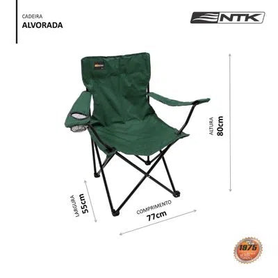 CADEIRA DOBRÁVEL ALVORADA PRETA - NTK