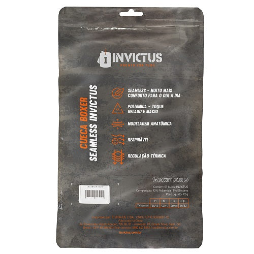 CUECA BOXER SEAMLESS AZUL - INVICTUS