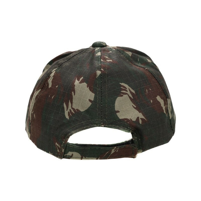 BONÉ MILITAR RIP STOP CAMUFLADO EB COM PATCH BANDEIRA DO BRASIL APLICADO