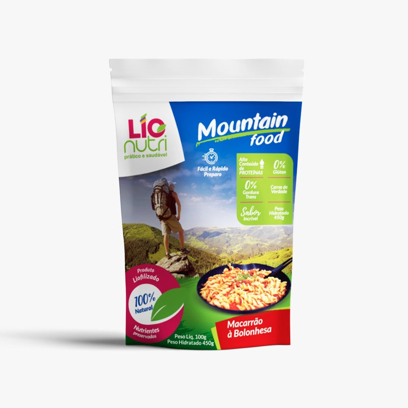 COMIDA LIOFILIZADA MACARRÃO A BOLONHESA - LIONUTRI