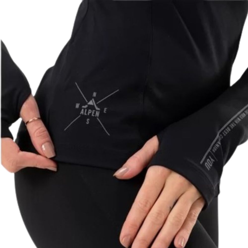 CAMISETA SEGUNDA PELE THERMIC UV50+ FEMININO PRETO - ALPEN