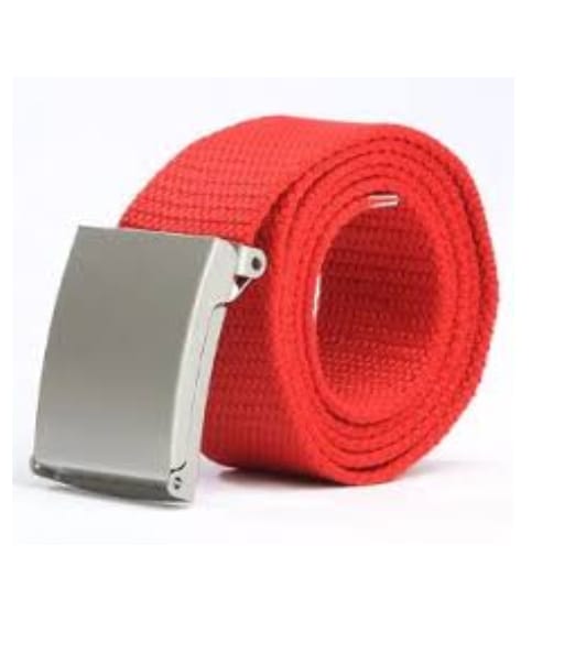 CINTO BMSC ALUNO NYLON VERMELHO FIVELA CROMADA