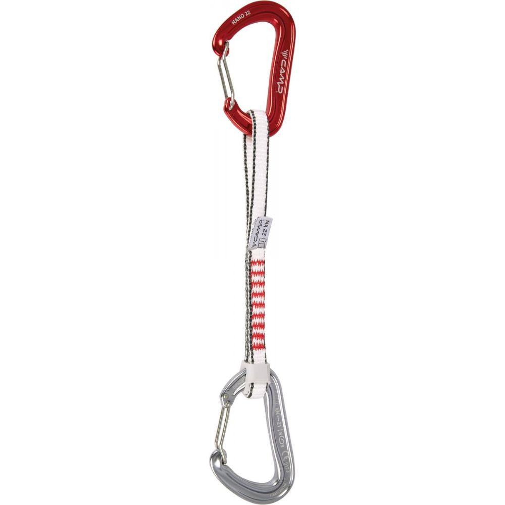 MOSQUETÃO 2X COM FITA NANO 22 EXPRESS KS 18CM - CAMP