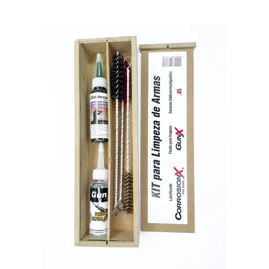 KIT LIMPEZA PARA ARMAS .45 - CORROSIONX