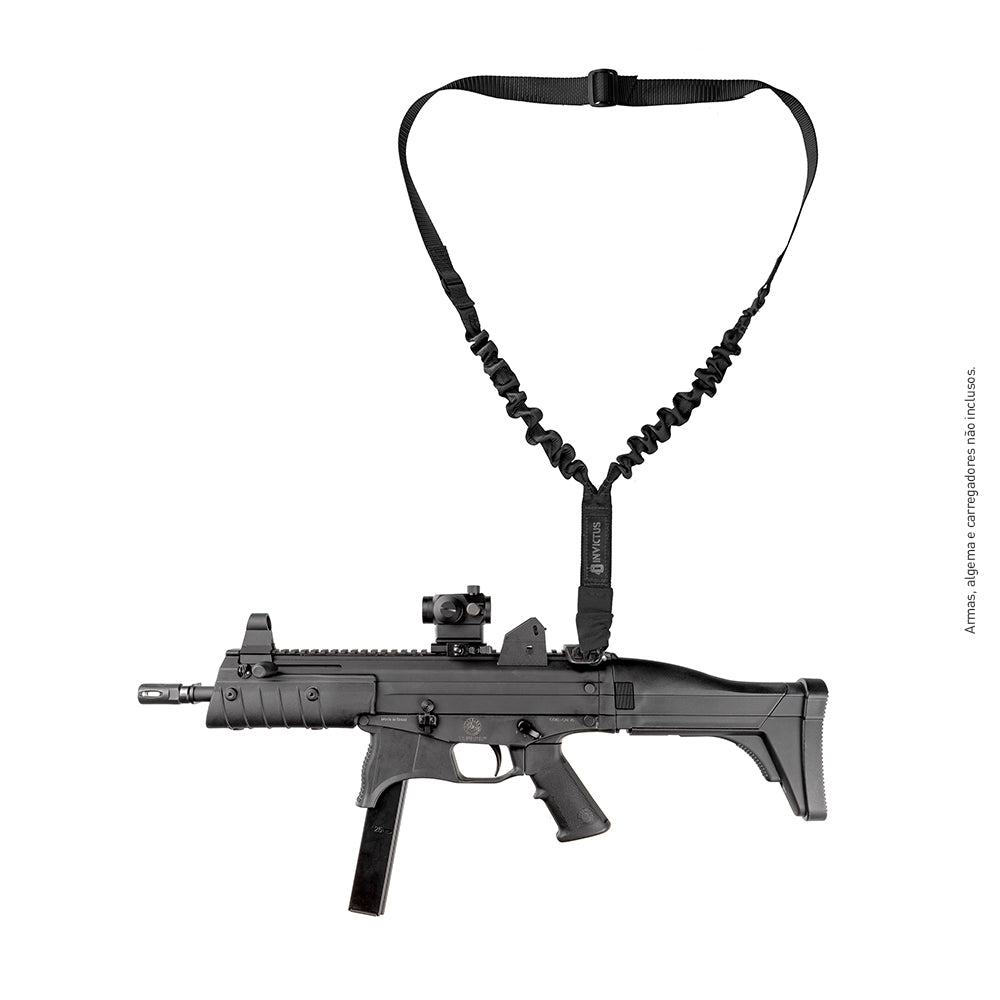 BANDOLEIRA TÁTICA STRAP 1 PONTA PRETA - INVICTUS