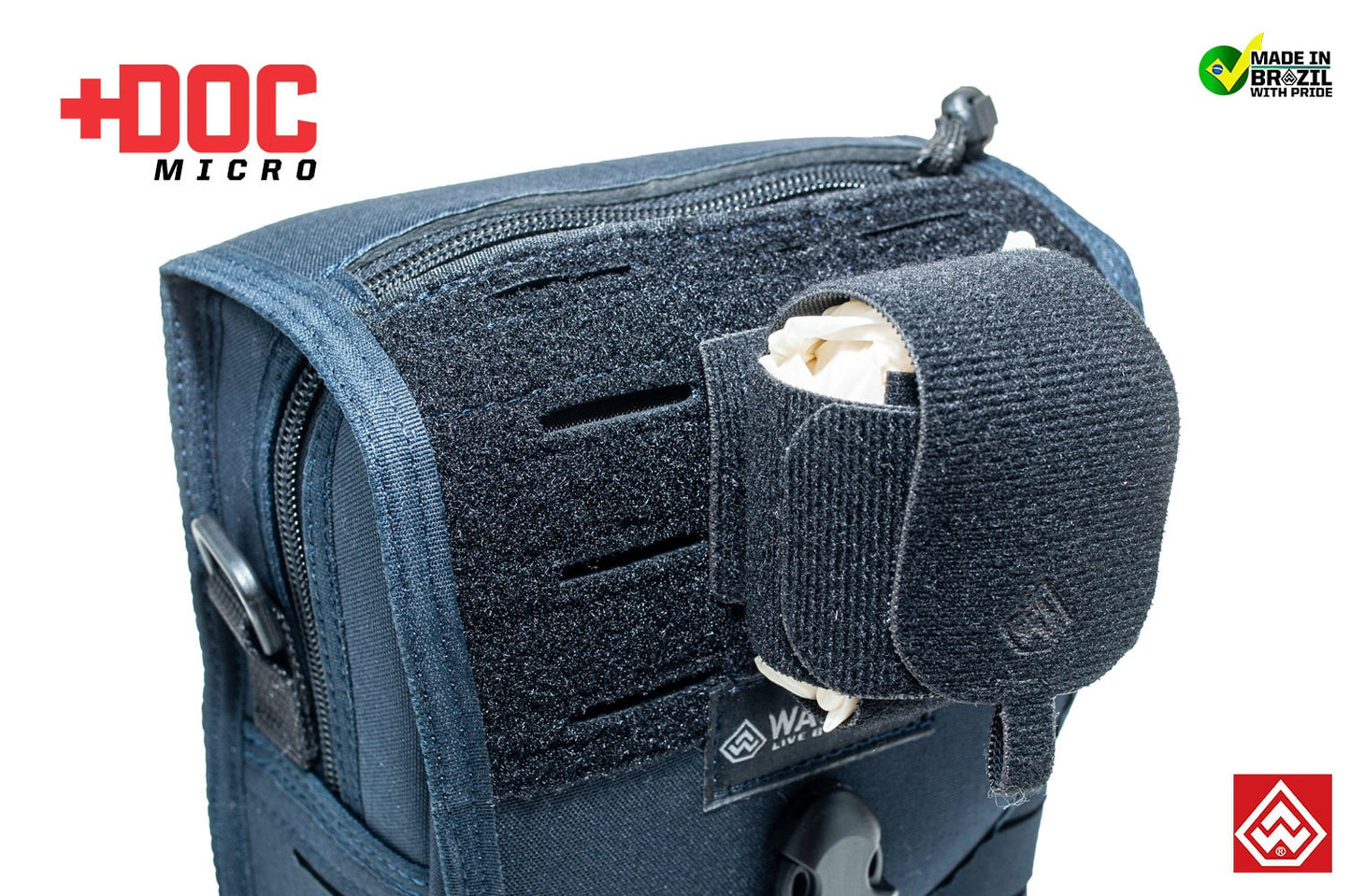 PORTA LUVA MODULAR MICRO DOC PRETO - WARFARE