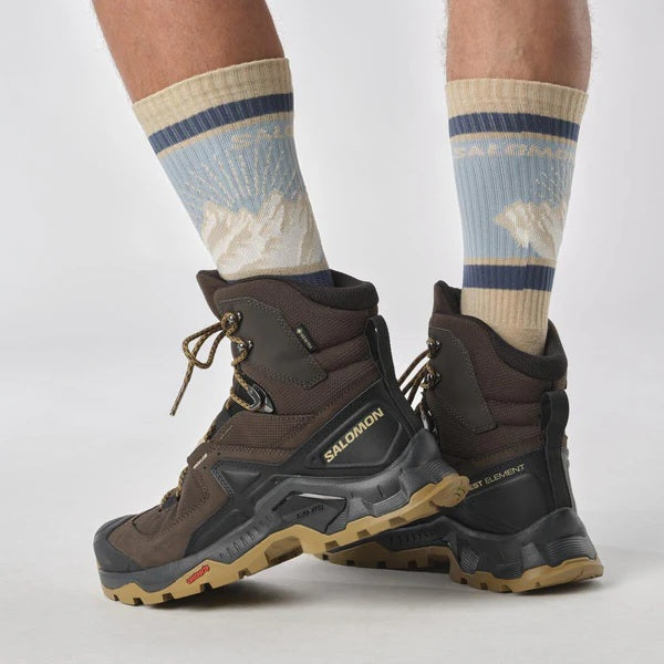 BOTA QUEST ELEMENT GORE-TEX MASCULINA MARROM SALOMON