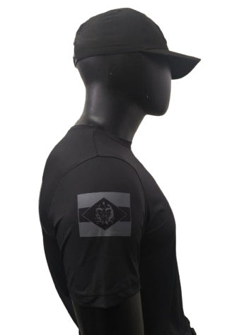 CAMISETA POLÍCIA PENAL SC MANGA CURTA POLIAMIDA PRETA