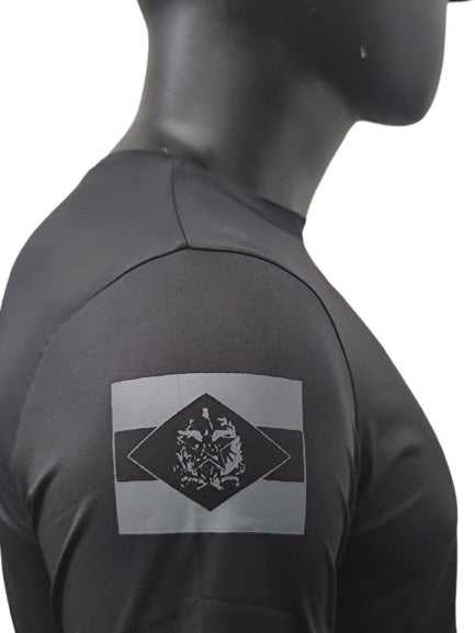CAMISETA POLÍCIA PENAL SC MANGA CURTA POLIAMIDA PRETA