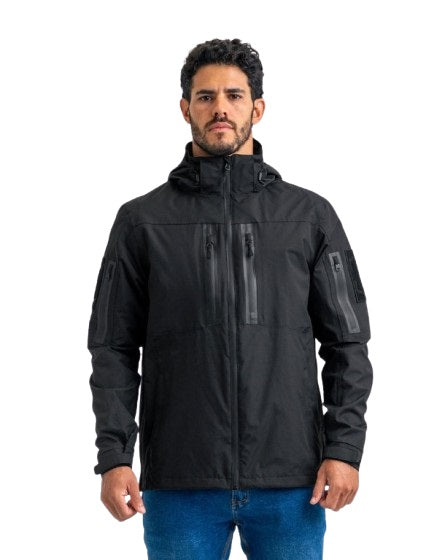 JAQUETA TÁTICA RAIN 3.0 IMPERMEÁVEL PRETA - INVICTUS